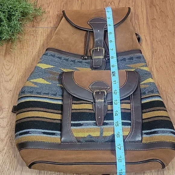 Handmade Leather & Wool Backpack - Picture 14 of 14